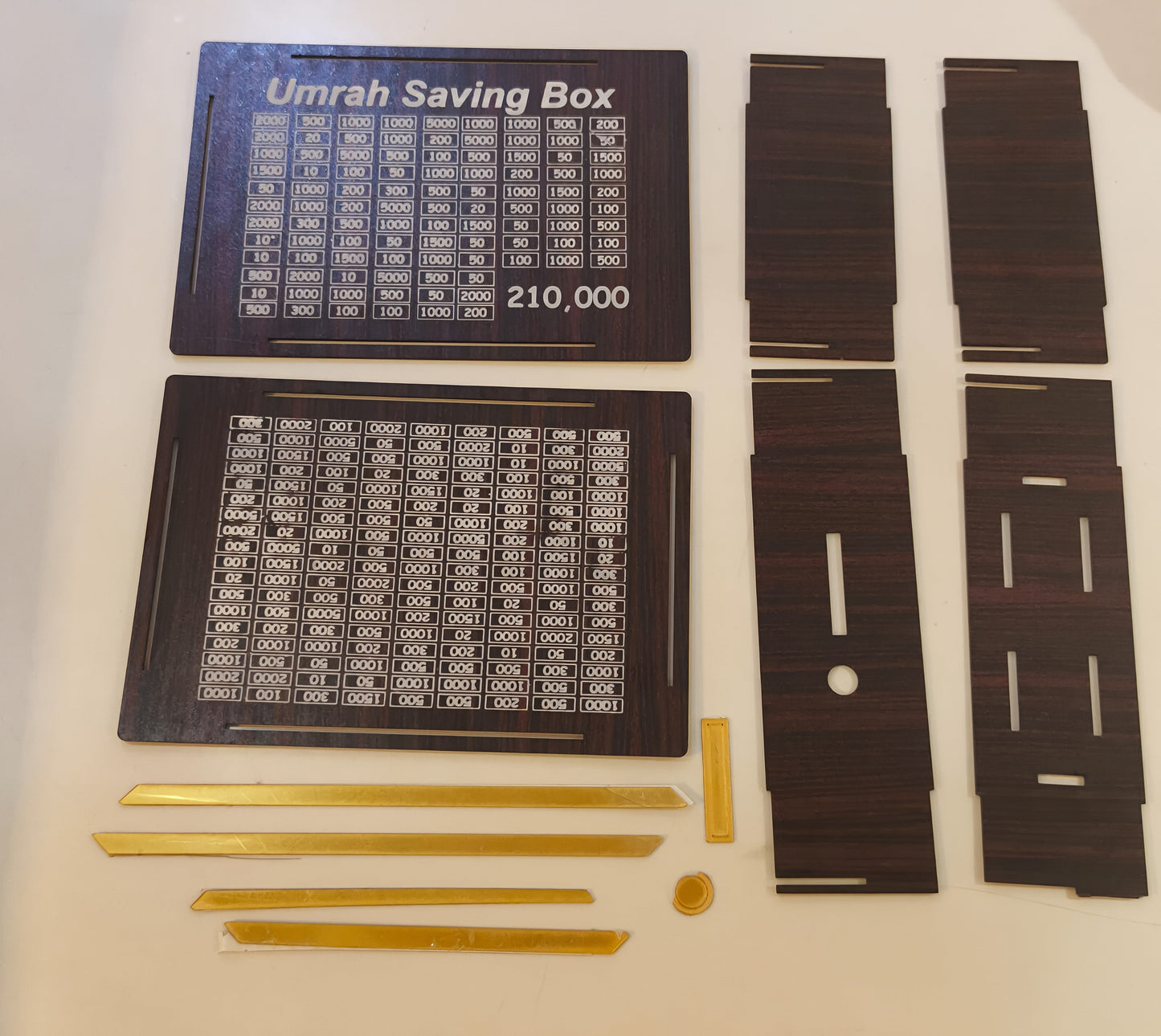 Umrah Savings Box – 280 Days Wooden Money Saving Jar | Hajj & Umrah Planner