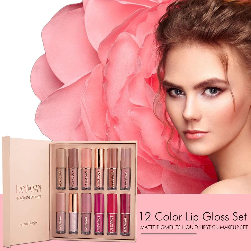 Lip Gloss Set ( Pack of 12 ) .* پارسل کھول کر چک کرے اس کے بعد پیمنٹ ادا کرے